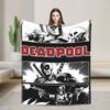 Deadpool and Wolverine Blanket Superhero Comedy Dogpool Plush Awesome Warm Throw Blanket for Bedspread Decoration
