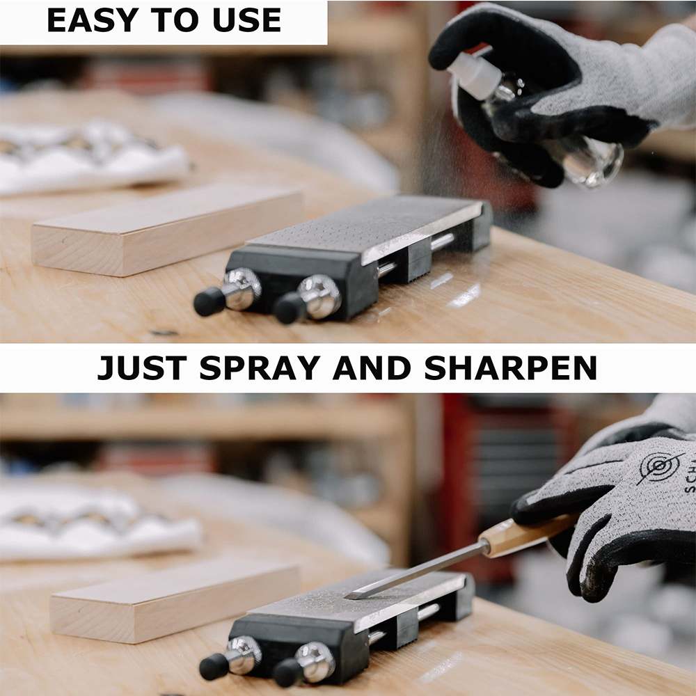 Diamond Sharpening Stone Set with Adjustable Non-Slip Holder 8 Inch 400/1000 Grit Fine Double-Sided Plate Whetstone Knife Tools