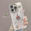 Flash Diamond Three-dimensional Christmas Tree Mobile Phone Case for Apple 17promax Feather Yarn Ins All-inclusive 16pro High-end Sense 14