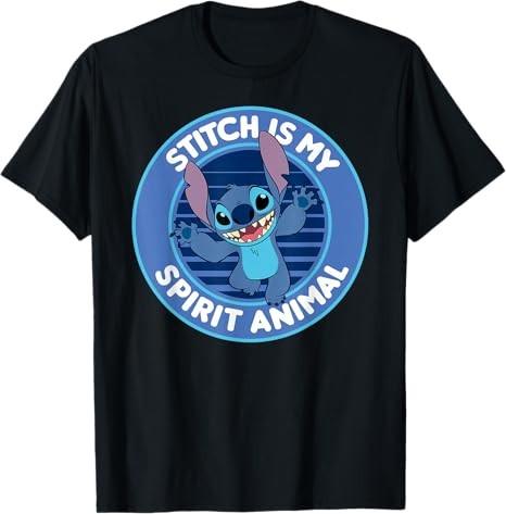 Lilo Stitch Spirit Animal Black TShirt S