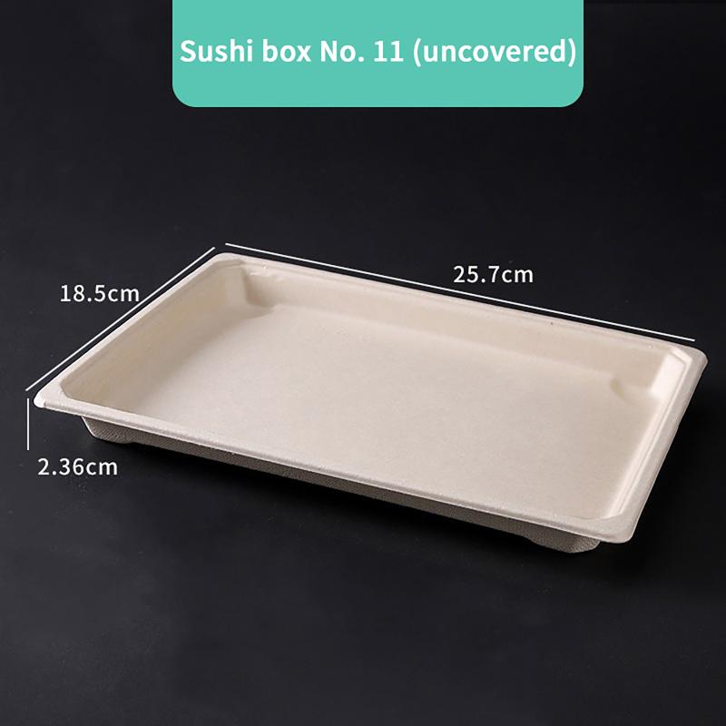 Disposable Sushi Box Home Takeaway Packaging Box Environmentally Friendly And Biodegradable Rectangular Sushi Plate Meal Box