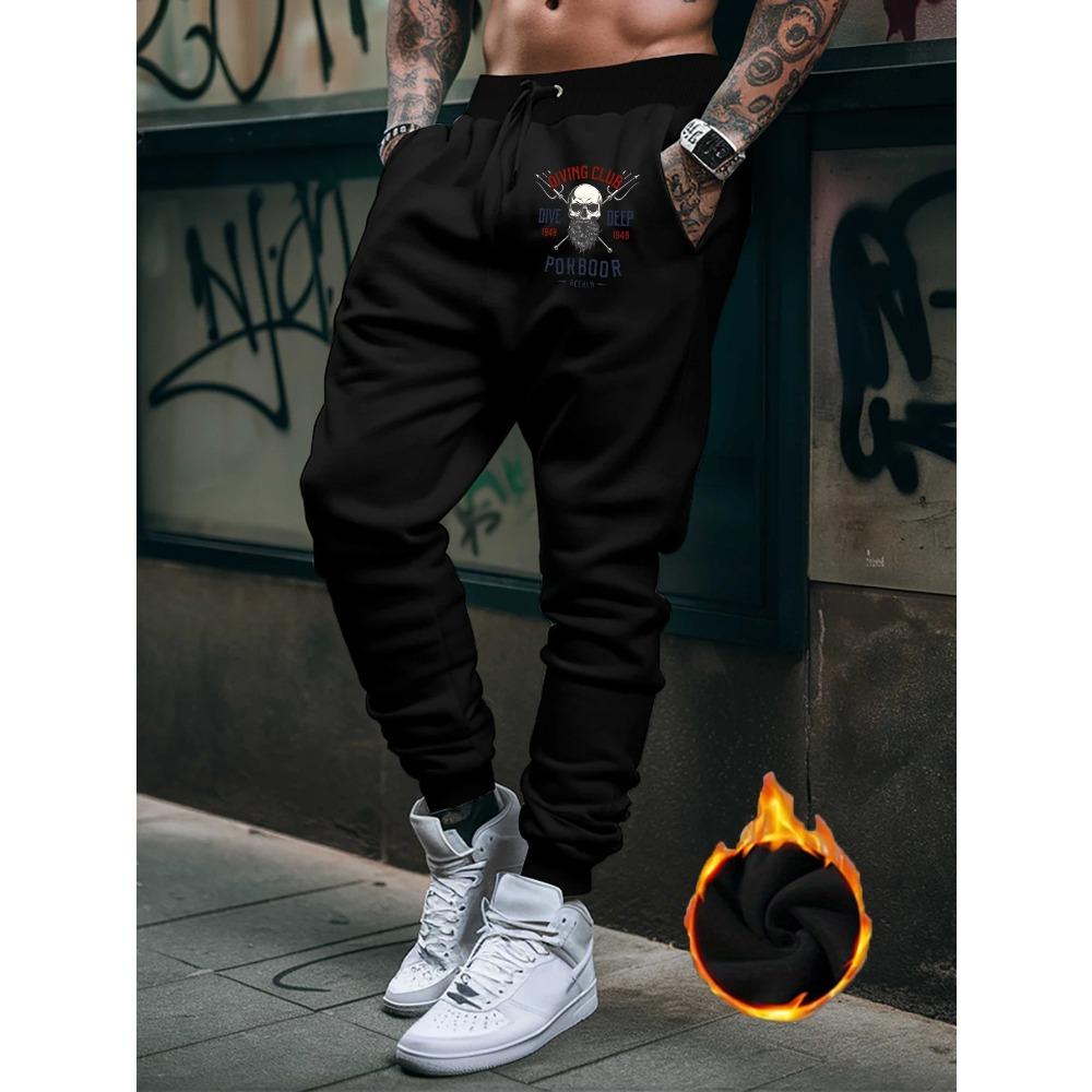 Mens Print Lounge Pants New Style Autumn Winter Male Fashion Streetwear Casual Sweatpants