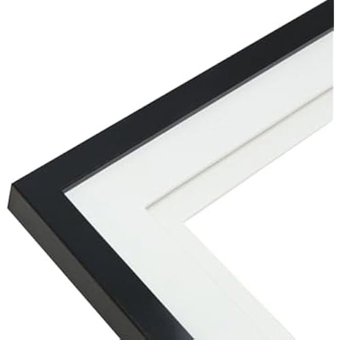 Cadre photo unique - DEKNUDT - S65KK2 - Noir - 13x13 cm - Bois moderne