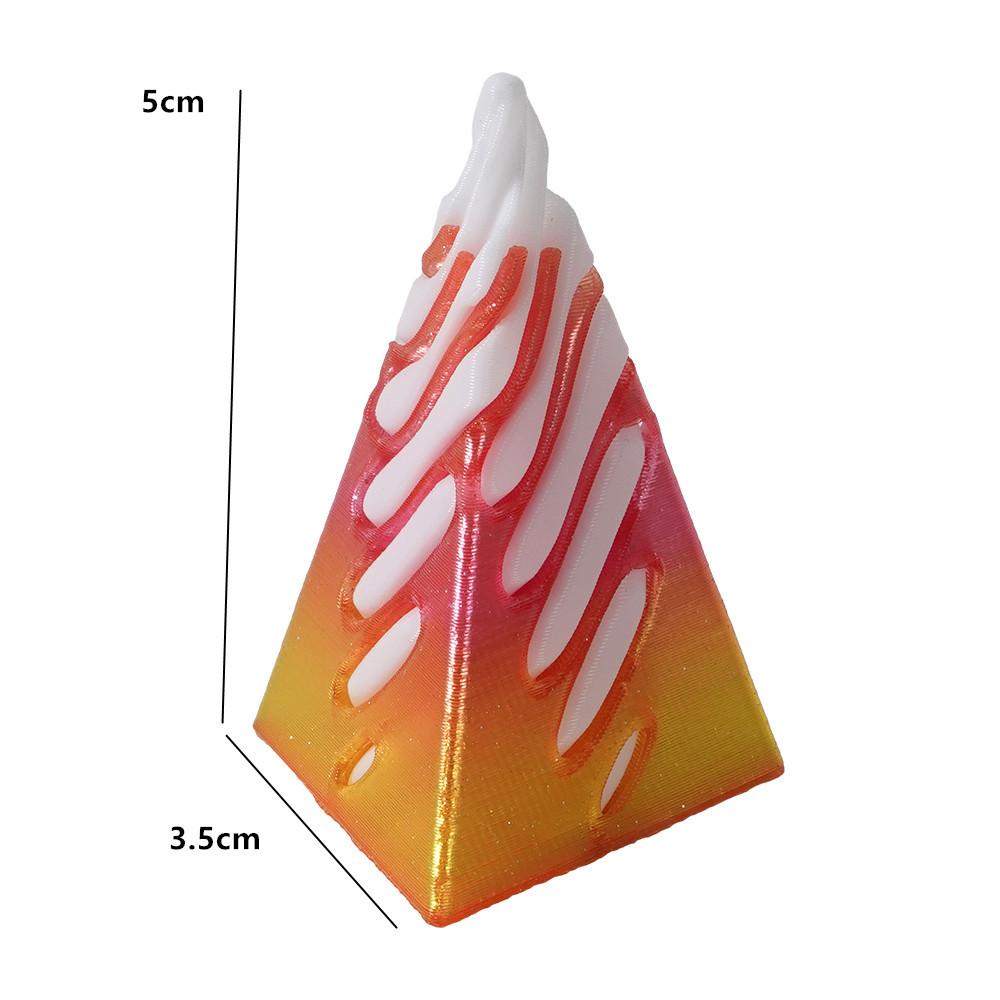1 Pie Spiral Cone Decompression Toy 3D Printed Pyramid Impossible Pass-through Sculpture Square Pillar Helix Screw Fidget Toys