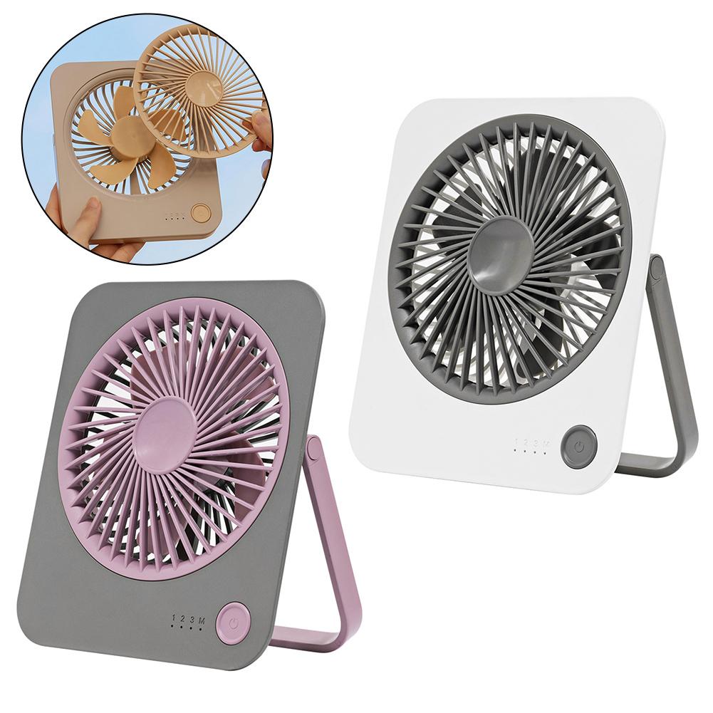 Battery Operated Fan Portable Small Fan 4 Speed Settings Compact Design Detachable Fan Frame Battery Operated Desk Fan