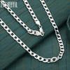 925 Sterling Silver Fashion 6mm Side Chain Necklace 16-30 Inch Wedding Jewelry
