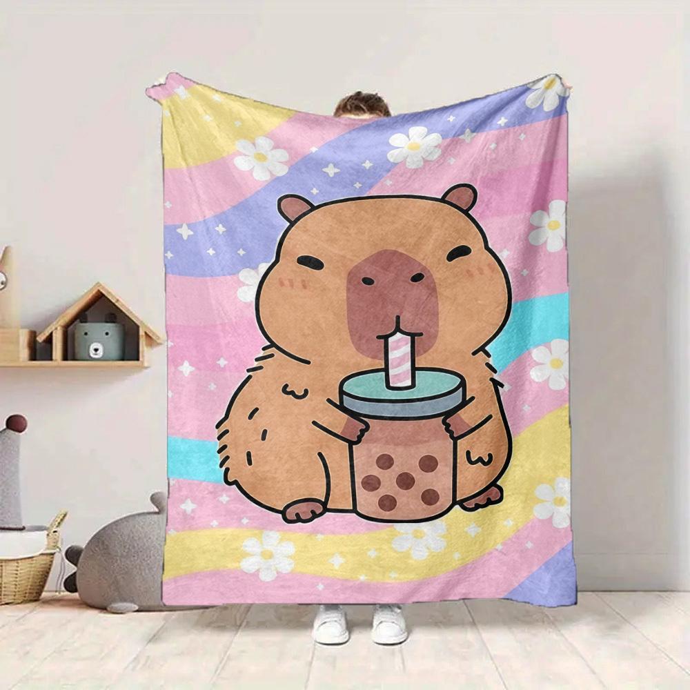 1pc Cute Capybara Blanket - Perfect Gift for Birthdays, Christmas & Halloween- Soft, Warm & Versatile yy250909131