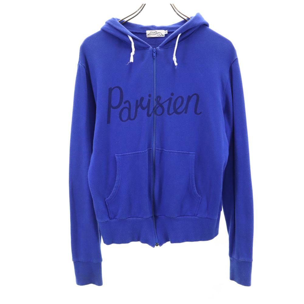 KITSUNE made in Japan Long sleeve sweat Zip hoodie S Blue purple TEE Men's Used