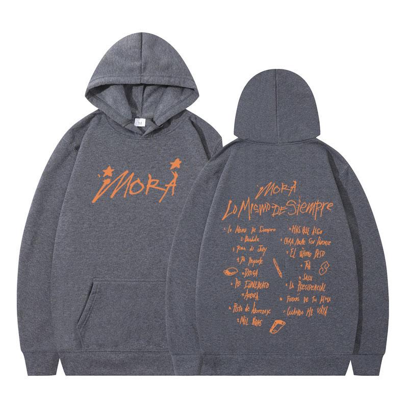 Singer Mora 2025 Graphics Letters Vintage Graphic Hoodie Men Fashion Harajuku Tracksuit Long-sleeved Winter Fleece Pullover Tops