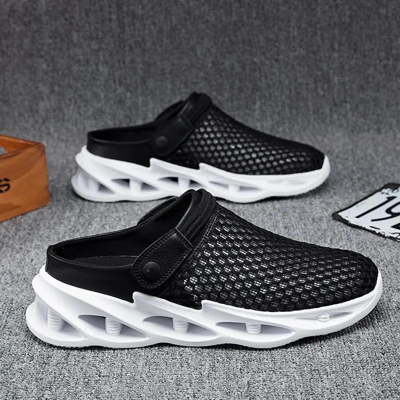 

Fashion Sandals Man Half Hole Shoes Mules Beach Mascullino Original Clappers 2025 Trend Eva Casual Pvc Designer Luxury Slippers for Men 39