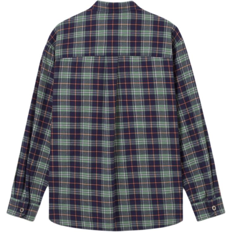 Levis Ss25 Casual Comfortable Simple Plaid Long Sleeve Shirt Men Shirts Black Green 002WE-0000