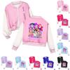 Giacca con cappuccio a maniche lunghe casual da strega alla moda per bambini con stampa di gruppo