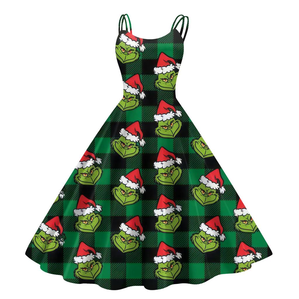 Barne Mote Casual Trykk Sexy Off-the-shoulder Punk Retro Kjole