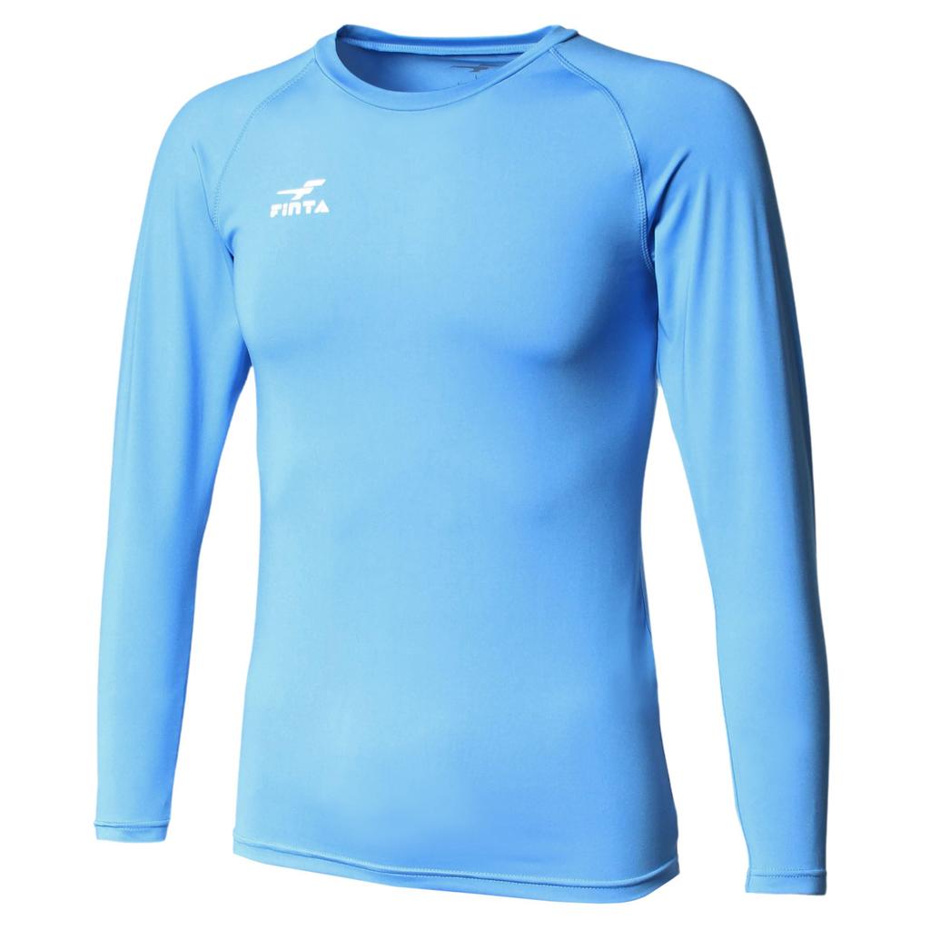 FINTA Stretch Long Sleeve Cool Neck Undershirt FT5997 Medium Soccer/Futsal (2200) Sax,