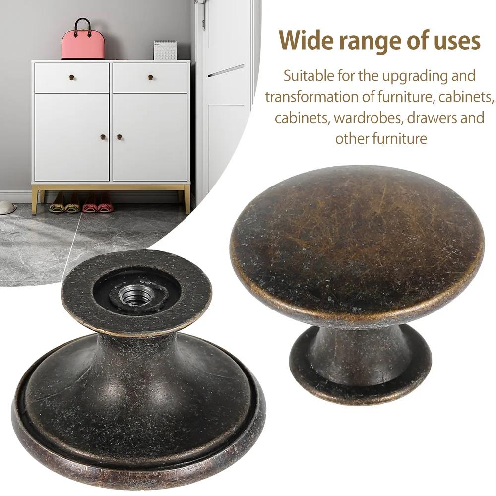 12PCS/Set Vintage Cabinet Knobs Antique Zinc Alloy Drawer Knobs Kitchen Round Dresser Knobs Vintage Cabinet Knobs 30x21x17cm
