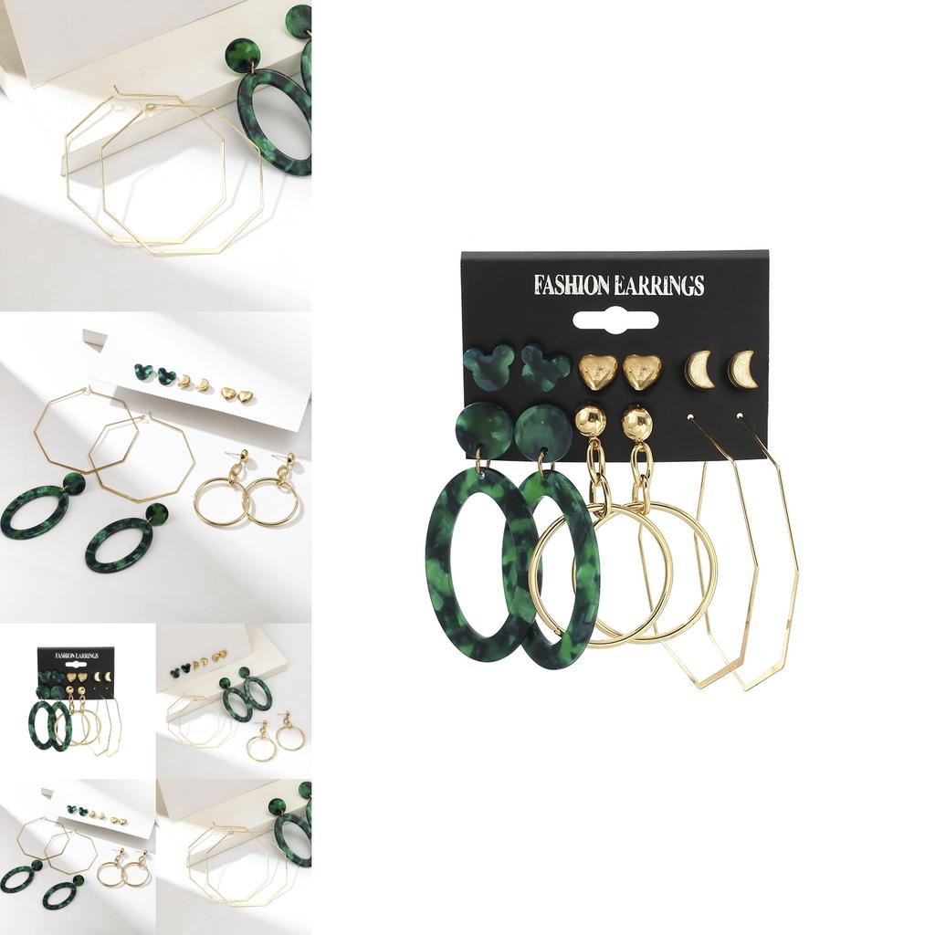 Stylish Alloy Dangle Earrings Geometric Design Minimalist Womens Jewelry