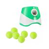 (6 Balls, Green) Dog Automatic Ball Launcher with 3/6/9 Balls Pet Interactive Ball Thrower Device for Dogs Puppy Pet