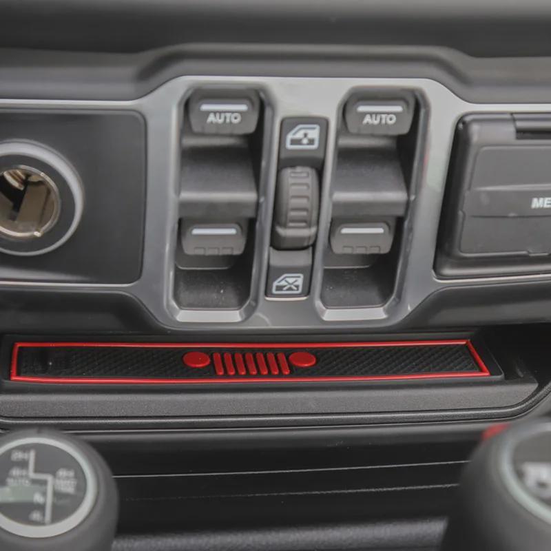 for Wrangler JL 2018-2023 Automotive Interior Rubber Mats Automotive Style Accessories Red and White