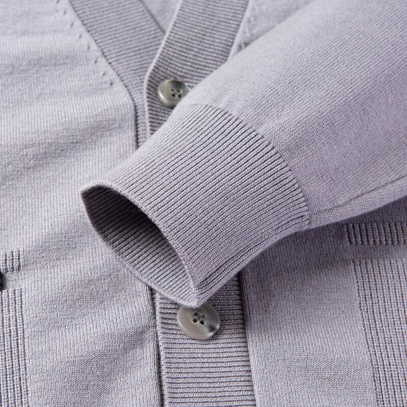 MONTAGUT Men's Spring Solid V-Neck Buttoned Knit Cardigan