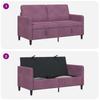 Purple Storage Sofa 152 X 78 X 87 Cm Polyester