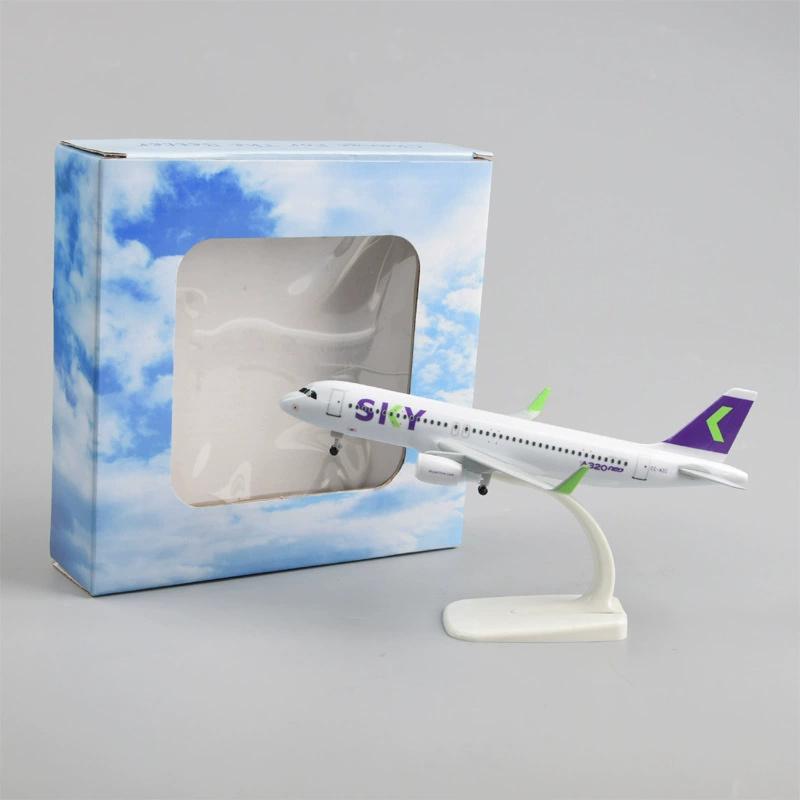 Metal Aircraft Model 20cm Chilean Sky Plane Model A320 Metal Replica with Landing Gear Alloy Material Aviation Simulation Gift