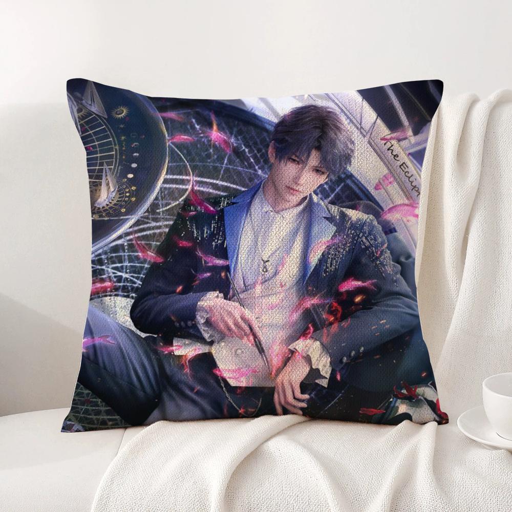 RRafayel Love DDeepspace Cushion Cover Natural Linen Organic Fabric DoubleSided Printing Sofa Home Decor Breathable