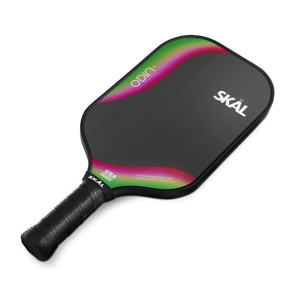 Skal Pickleball Paddle Odin Premium Pro Racket USA Pickleball Approved Raw Carbon Fiber Performance Polypropylene Honeycomb Comfortable Hex Curl Grip