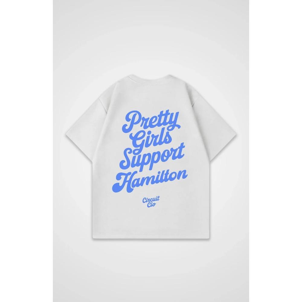 

2025 Классический топ Милые девушки Поддержка Гамильтон Чжанцзэ Футболка Y2K Топ Большой размер Круглый вырез Повседневная Хлопок Мужская и женская футболка XXXXXL