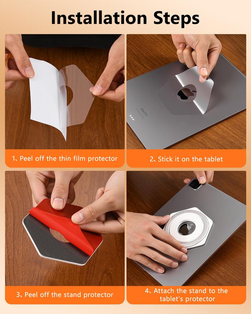 Eary für iPad Halter Aluminium Tablet Ständer Mit 360° Drehbarer Magnetischer Griff Halter Ständer Kompatibel Mit iPad Mini Allen Tablets