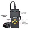 OBD2 skener autodiagnostické nástroje OBDII čtečka kódů pro diagnostiku motoru kontrolka napětí baterie testování 10 jazyků podporuje