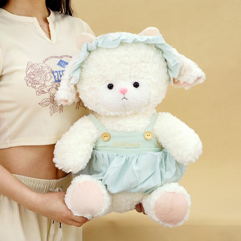 

Cute and comfortable group of children sheep doll plush toy lamb baa baa doll grab machine doll lover gift for girlfriend 22cm（200g）