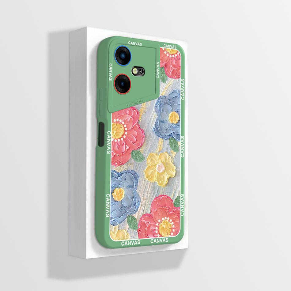 For Tecno Pova Neo 3 Case Stylish Flower Matte Soft Silicone Back Cover for Tecno Pova Neo 3 LH6n Neo3 Phone Cases Bumper Fundas