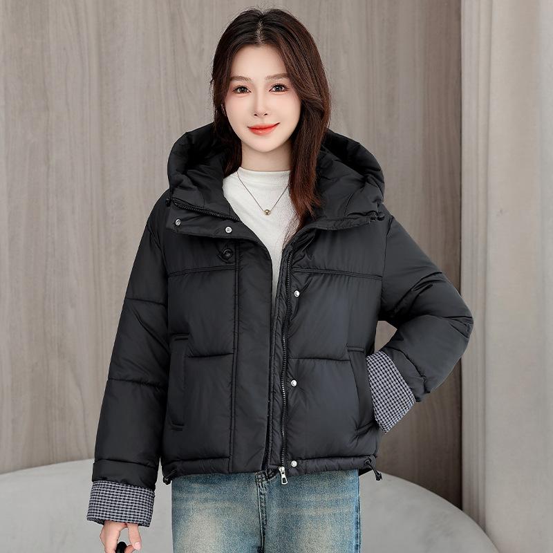 Women's Short Winter Jacket Warm Hooded Loose Cotton-Padded
