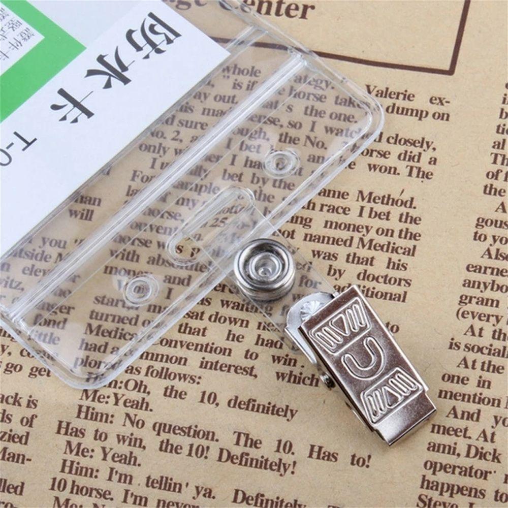 Metal Stainless steel Name Tag Badge Reel Clips Badge Holder Clip ID Card Clips Card Clip Holders