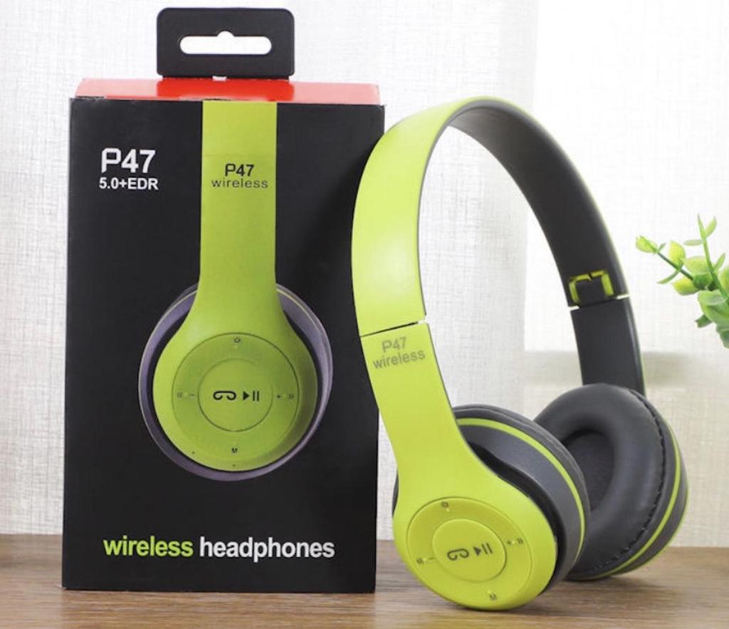 P47 Wireless Bluetooth Foldable Headphones with Heavy Bass – Ideal Gift for Sports Enthusiasts