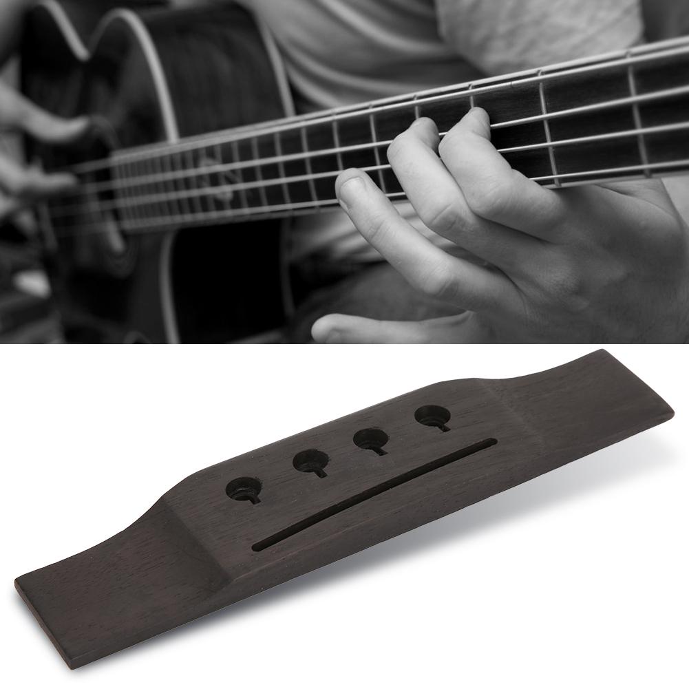 4-Saiten Bassbrücke Hohe Härte Ebenholz Gitarre Musikinstrumentenzubehör Ebenholz