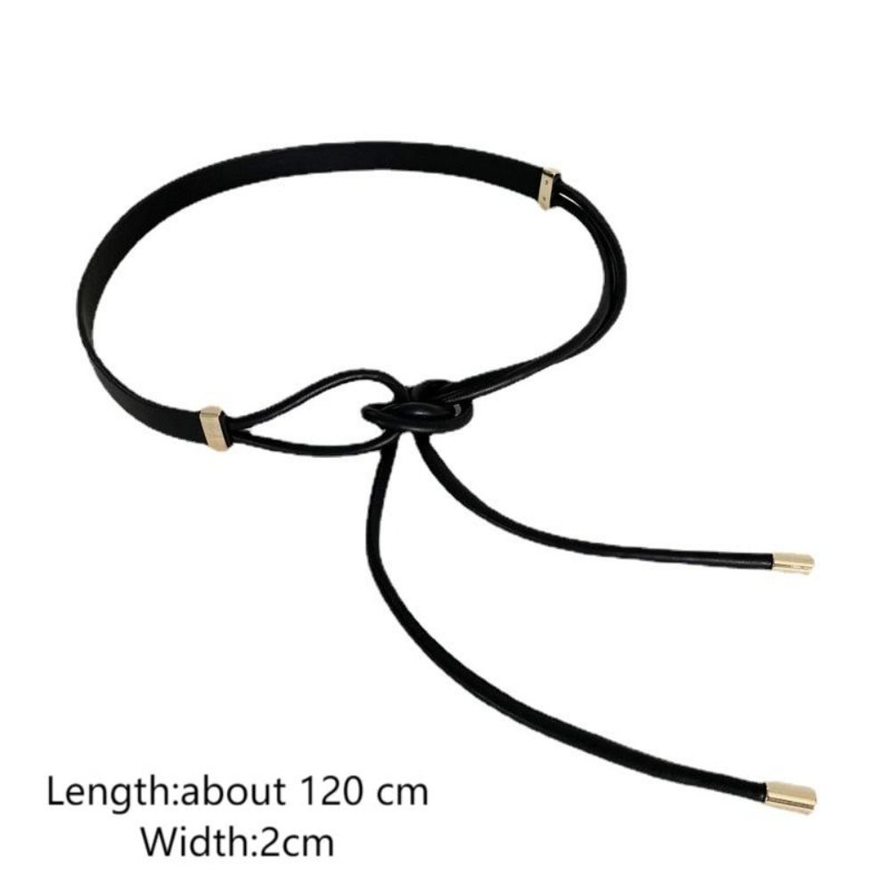 Non-hole Knot Style Belts Lace-up Waist Strap Fashion Adjustable Waistband  Jeans Dress