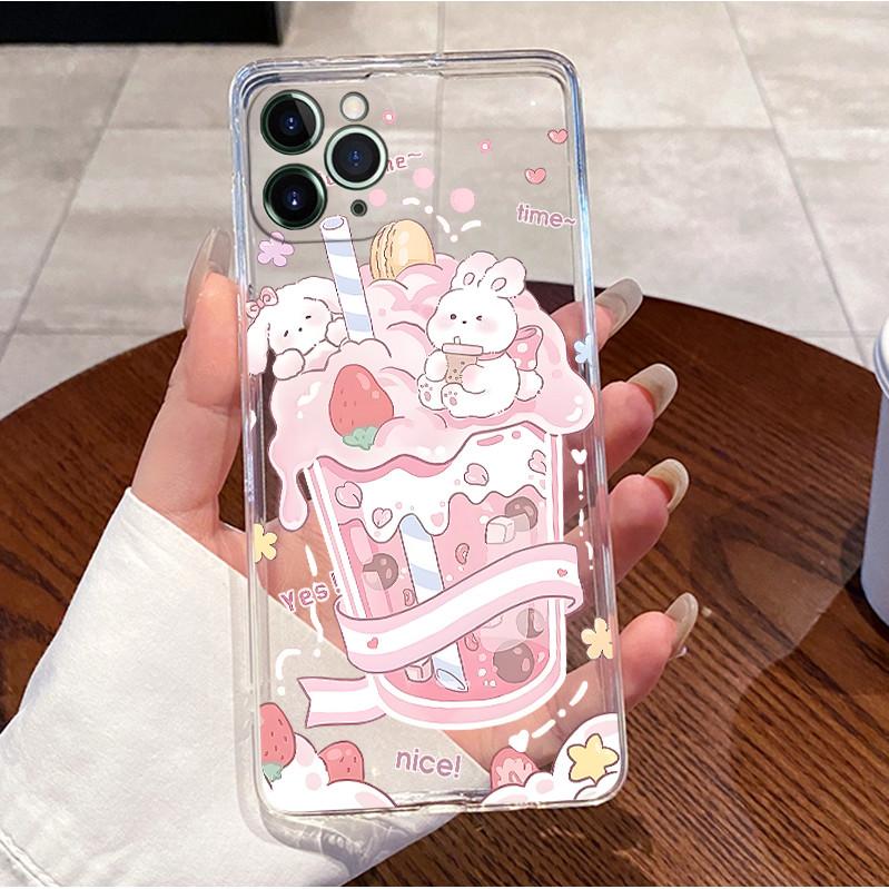 Case For iPhone 11 Pro 5.8" Casing iPhone 11 Pro Max 6.5" Cover Luxury Cute Love Heart Rabbit Funny Clear Soft TPU Phone Cases