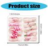 Holiday Festive Short Square Press On Nails Christmas Snowflake Sparkling False Nail French Tip 24Pcs Stick on Nail