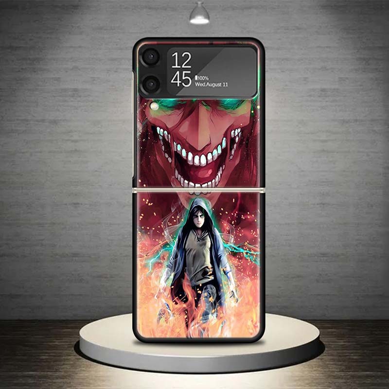 Attack-Titan Rumbling Phone Case For Samsung Galaxy Z Flip 7 6 5 4 3 5G Shockproof Cover Z Flip7 Flip6 ZFlip5 Flip3 Flip4 Luxury