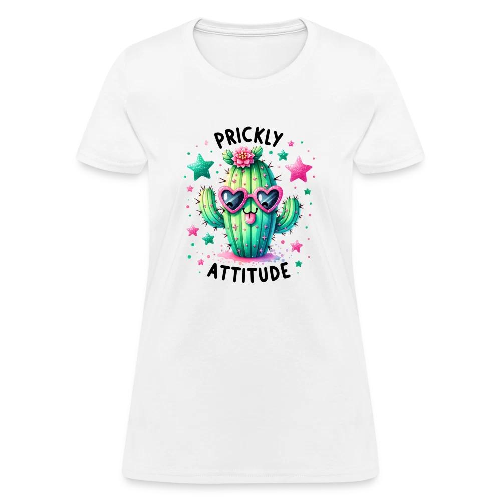 Prickly Attitude Women s Contoured 100% Cotton T-shirt Mens Tees Top (Cactus) 3XL
