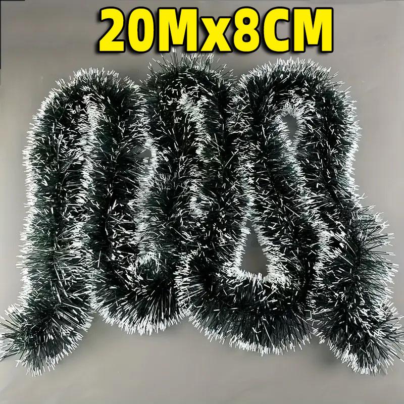 20/2m Christmas Green Cane Ribbons Garland Xmas Tree Ornaments Cane Ribbon Wreath Hanging Pendents DIY Home Party Decor Supplies