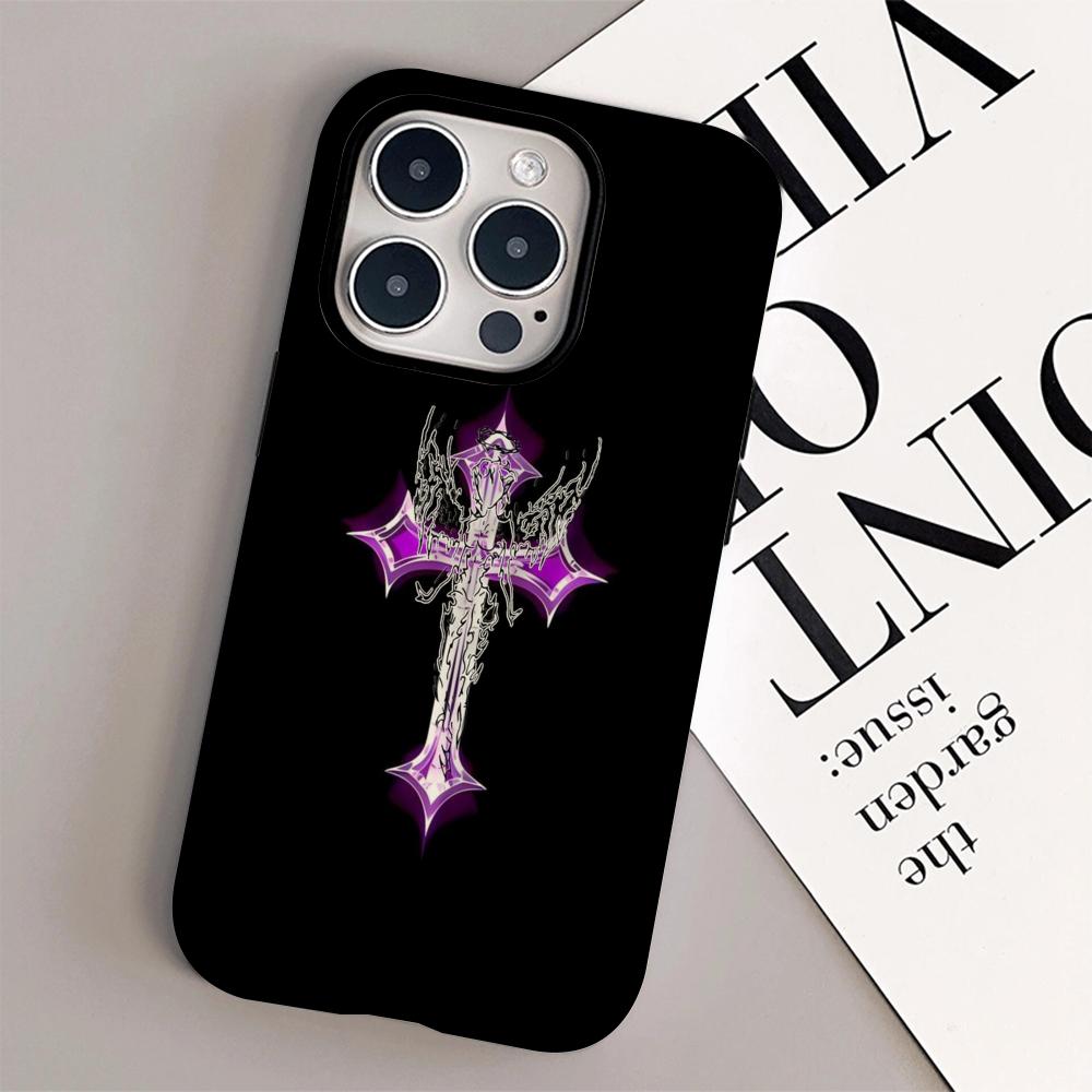 Funda de Teléfono con Diseño Gótico de Arte Oscuro Carcasa de Película Para iPhone 16e 16 15 14 13 12 11 Pro Max Plus XS