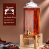 ZISIZ Thickened Glass Wine Infusion Jar with Spigot & Base