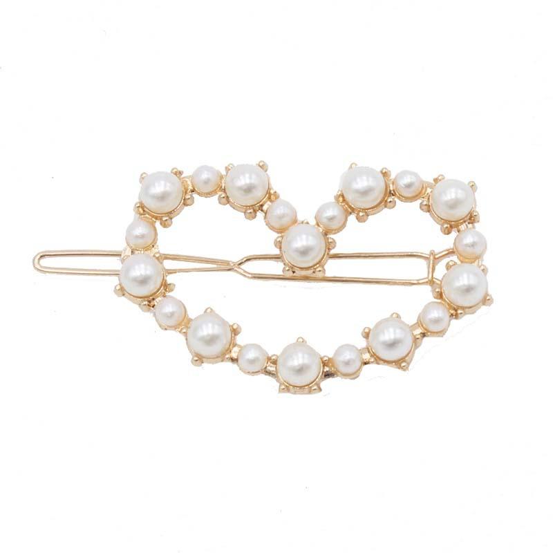 

Модная заколка для волос с кристаллами и жемчугом, металлическая заколка, элегантная заколка-автомат, шпильки, свадебный головной убор для женщин