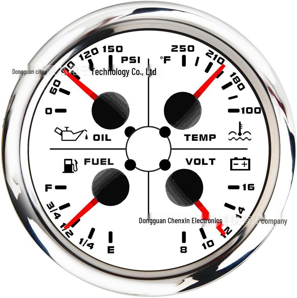 85mm Multi-Function Gauge: Voltmeter, Water Temp, Oil Level & Pressure