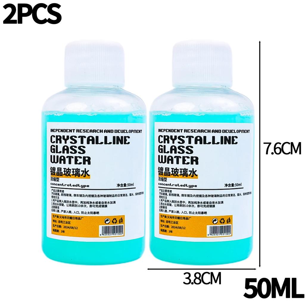 2PCS Car Glass Oil Film Remover Windscreen Insect Gum Stains Cleaning Agent Concentrated Crystal Coated Glass Water Auto Parts