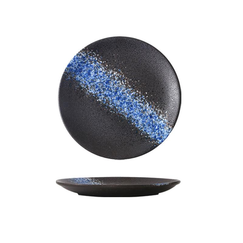 High Appearance Level Japanese Ceramic Tableware Bone Dish Home Platter Western Steak Plate Pasta Salad Fruit Porcelain Plate