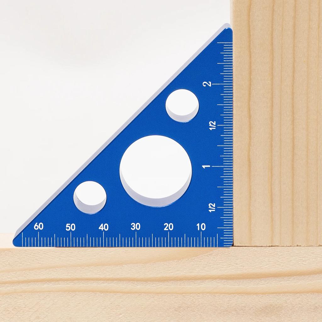 Aluminum Right Angle Ruler Woodworking Ruler Triangle Ruler Scales Machinist Carpenter's Square Height Measuring Tools Gauge