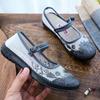 Old Beijing Cloth Shoes Mom's Mesh Shoes Summer Breathable Ancient Style Embroidered Mesh Shoes